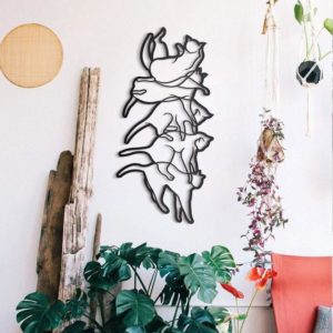Gatosta wall art laser-cut 9 different colours 5 mm thick (MDF) wood 38cm (W) x 76cm (H) Strand Cape Town info@robomojo.co.za 061 150-5584
