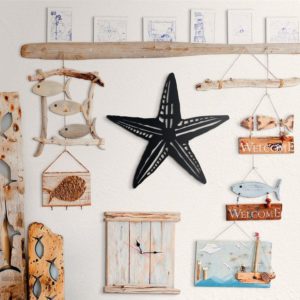 Starfish wall art laser-cut 8 different colours 5 mm thick (MDF) wood 51cm (W) x 48cm (H) Strand Cape Town info@robomojo.co.za 061 150-5584