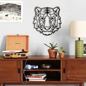 Tiger wall art laser-cut 9 different colours 5 mm thick (MDF) wood 48cm (W) x 50cm (H) Strand Cape Town info@robomojo.co.za 061 150-5584